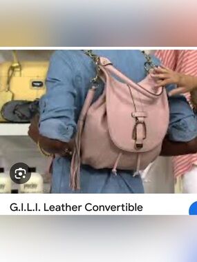G.I.L.I. Blush Leather Backpack with Gold Accents